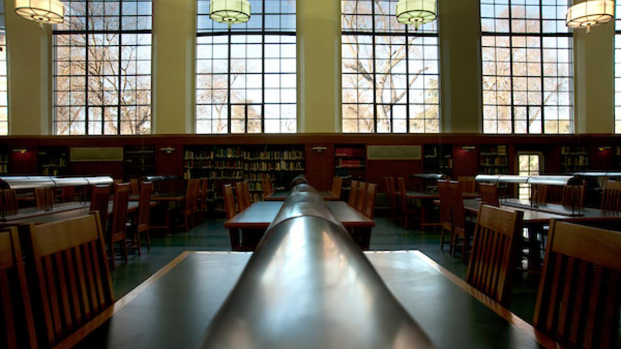 Empty Shields Library Tables